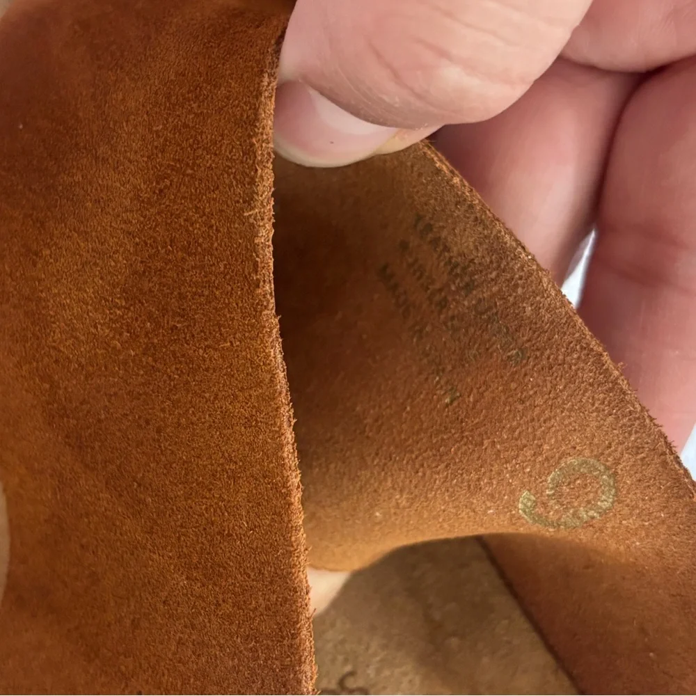 💚Women's Tan Suede Slide Sandals